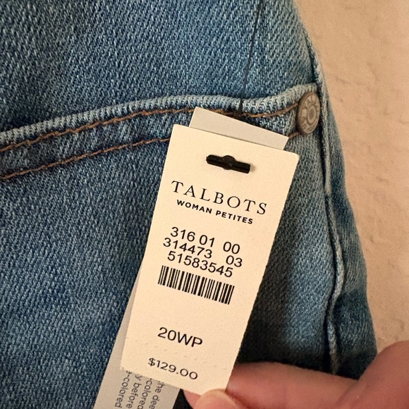Talbots Denim Boyfriend Jeans with Floral Detail - Picture 4 of 5